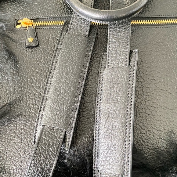 Auth Versace Mongolian fur backpack - Picture 7 of 9